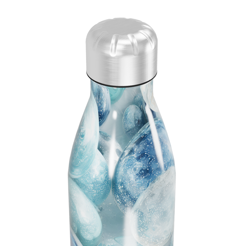 Garrafa Inox - Estampa Bolhas Azul