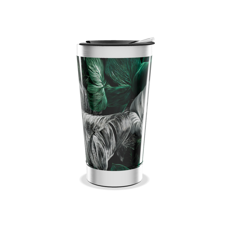 Copo Térmico - Estampa Folhagem Verde