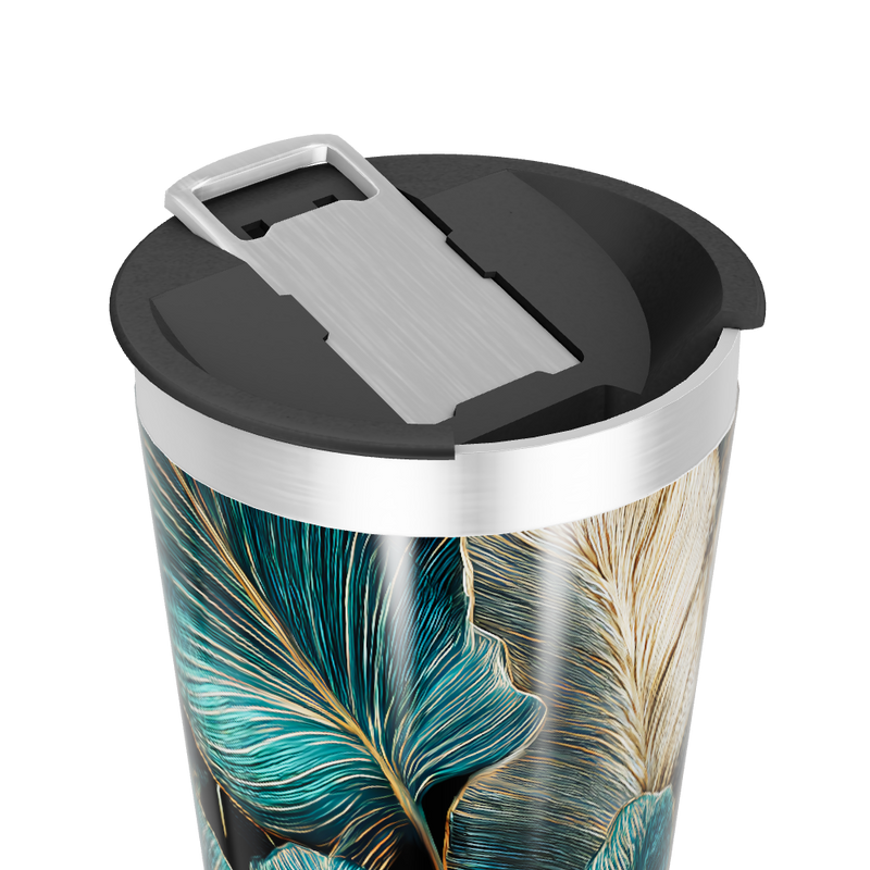 Copo Térmico - Folhagem Verde Aço Inox