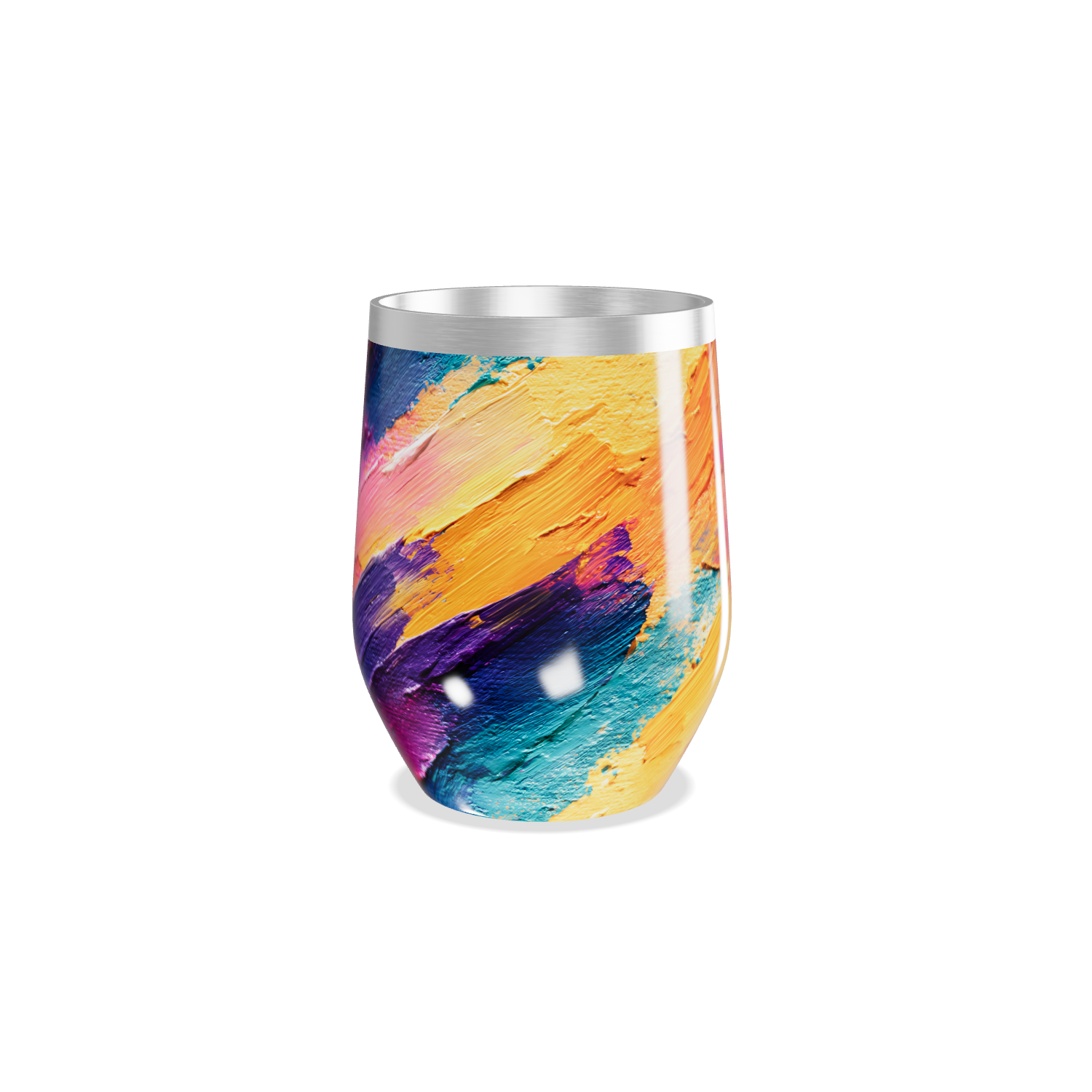 Copo Térmico Slim - Estampa Abstrata Colorida