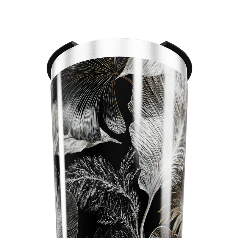 Copo Térmico - Folhas Pretas Inox