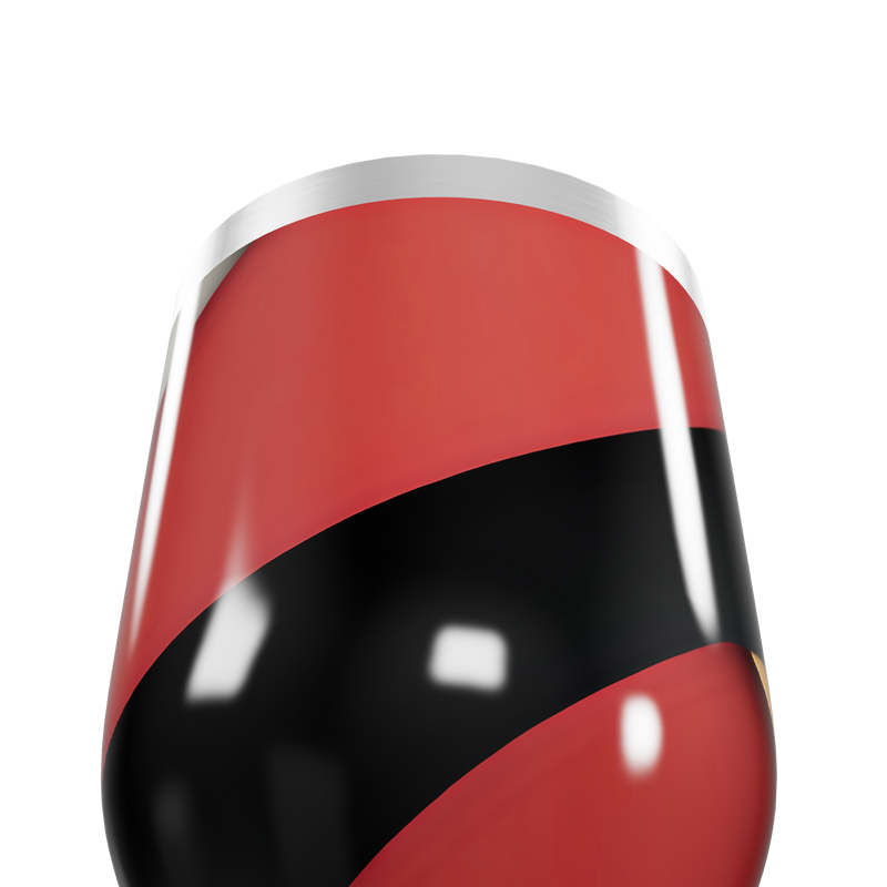 Copo Térmico Slim - Preto e Vermelho Listrado