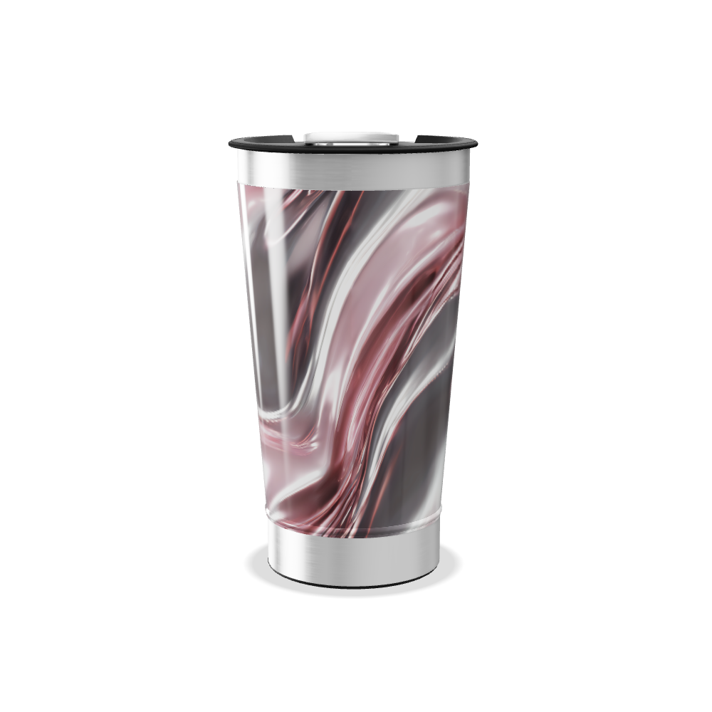 Copo Térmico - Design Marmorizado Rosa
