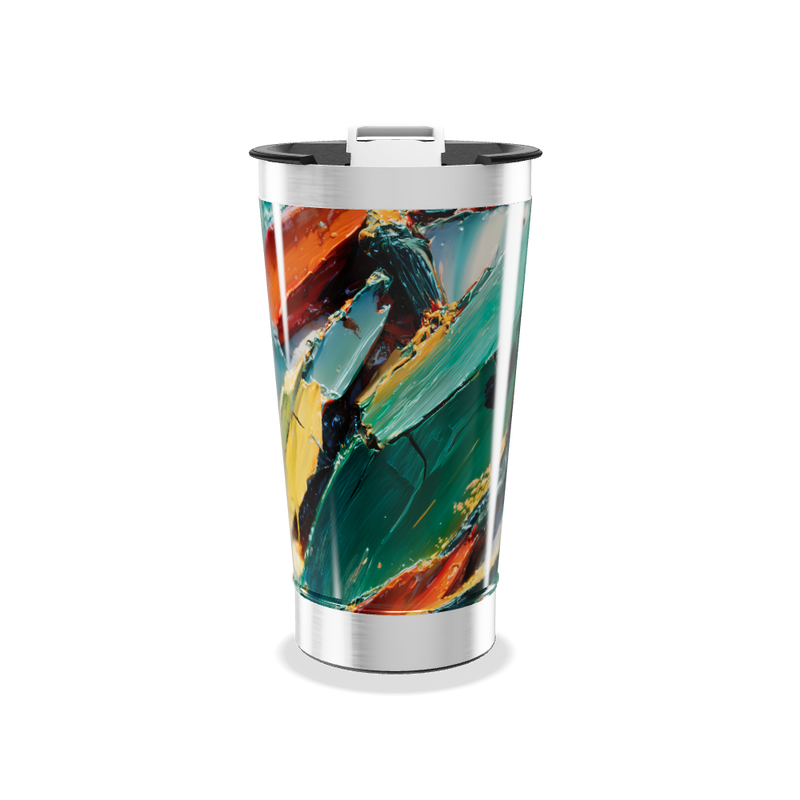 Copo Térmico - Estampa Abstrata Colorida