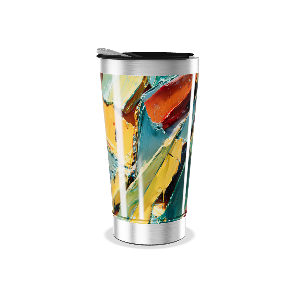 Copo Térmico - Estampa Abstrata Colorida