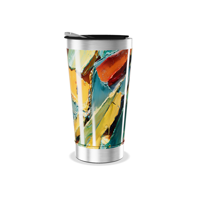 Copo Térmico - Estampa Abstrata Colorida