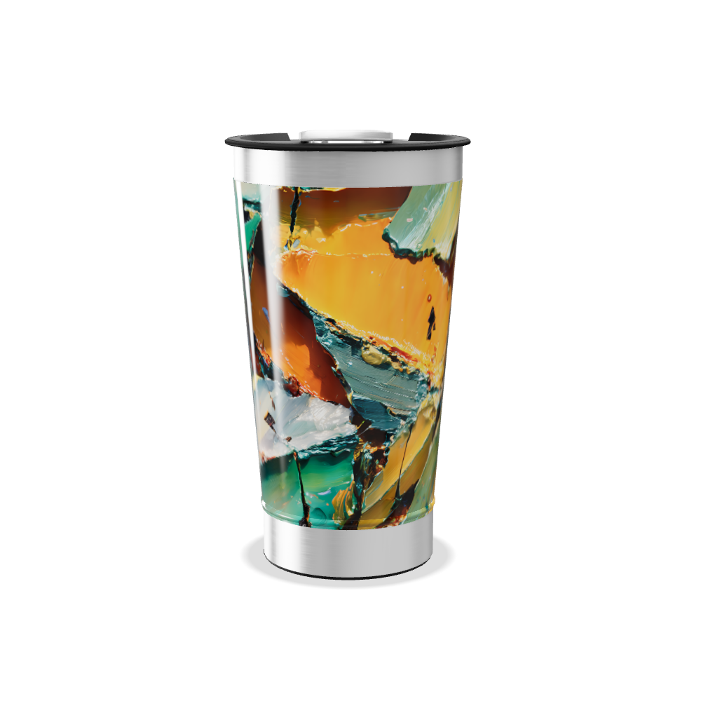 Copo Térmico - Estampa Abstrata Colorida