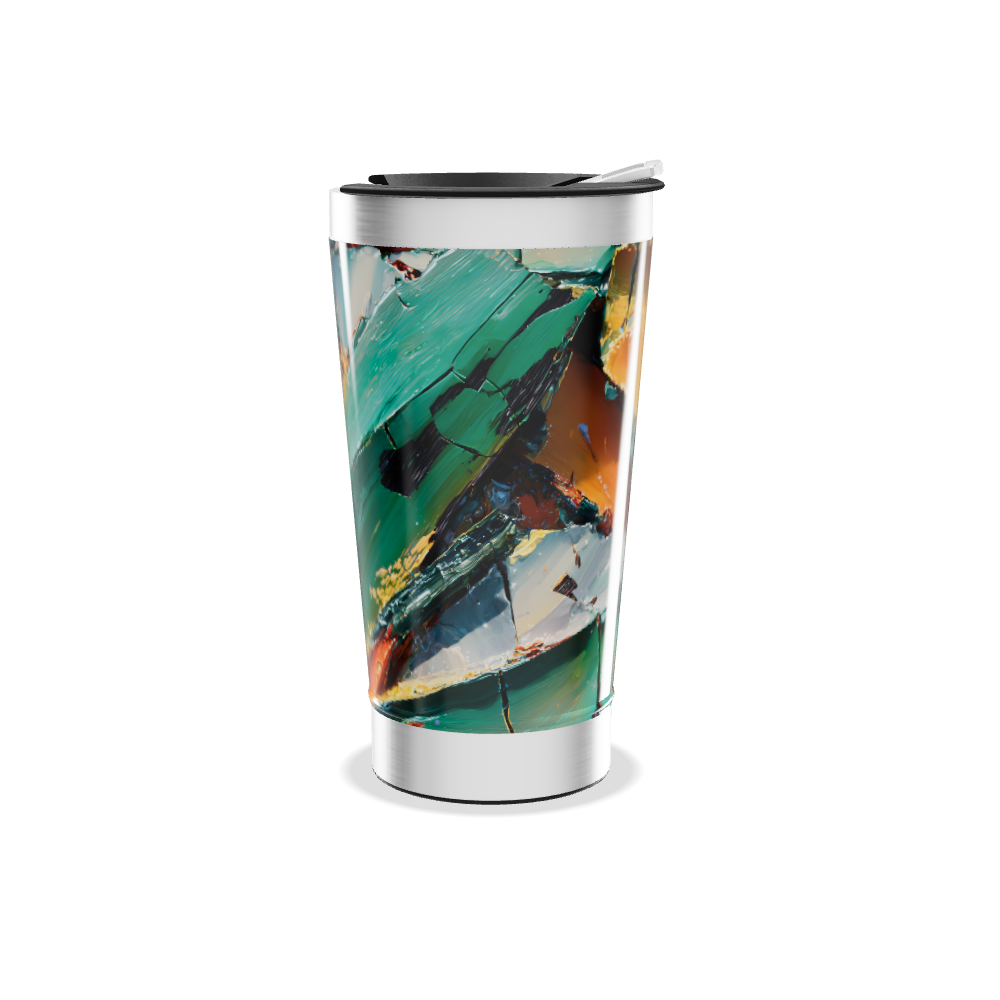 Copo Térmico - Estampa Abstrata Colorida