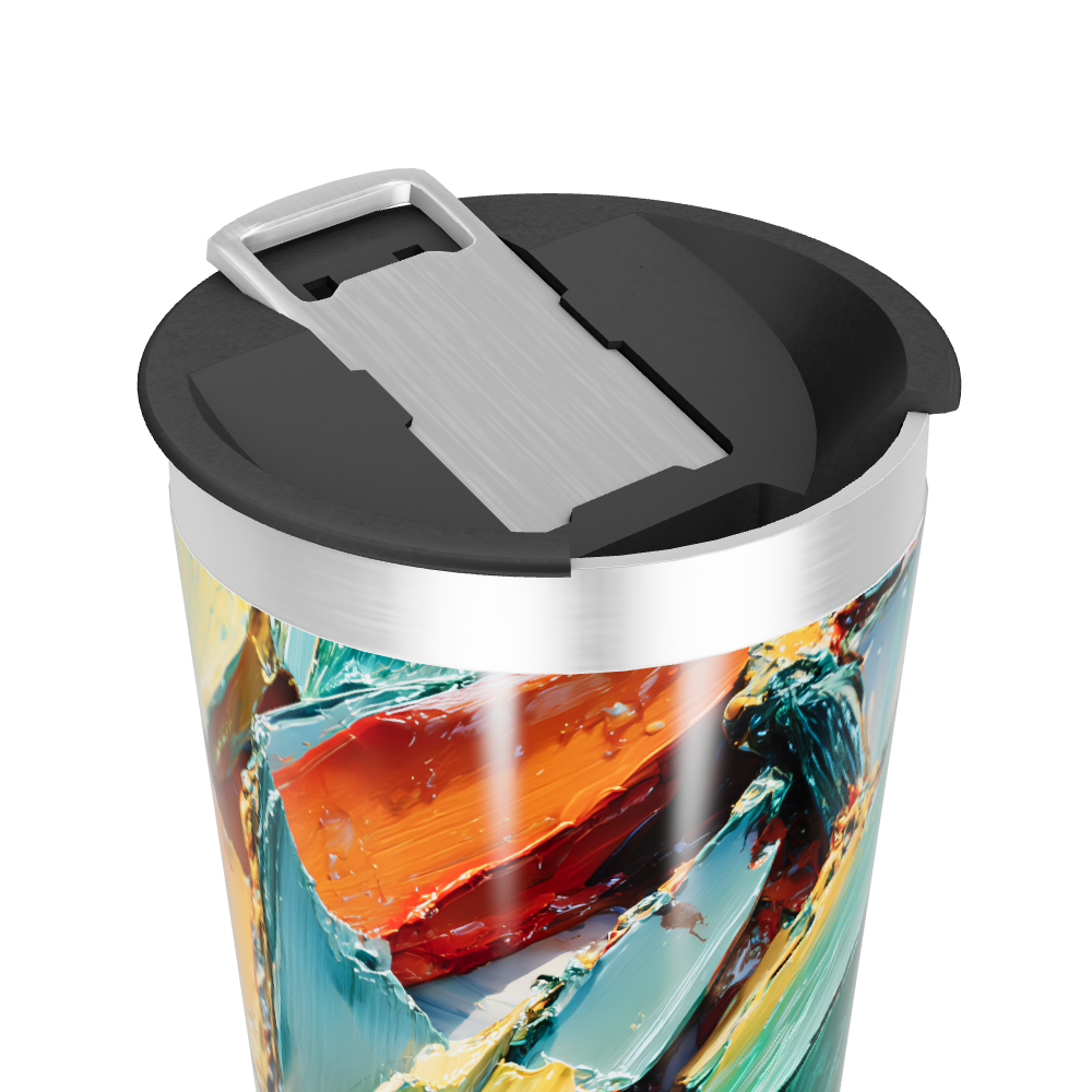 Copo Térmico - Estampa Abstrata Colorida