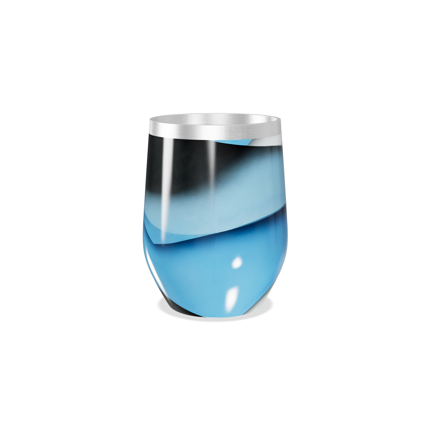 Copo Térmico Slim - Aço Inox Azul e Preto