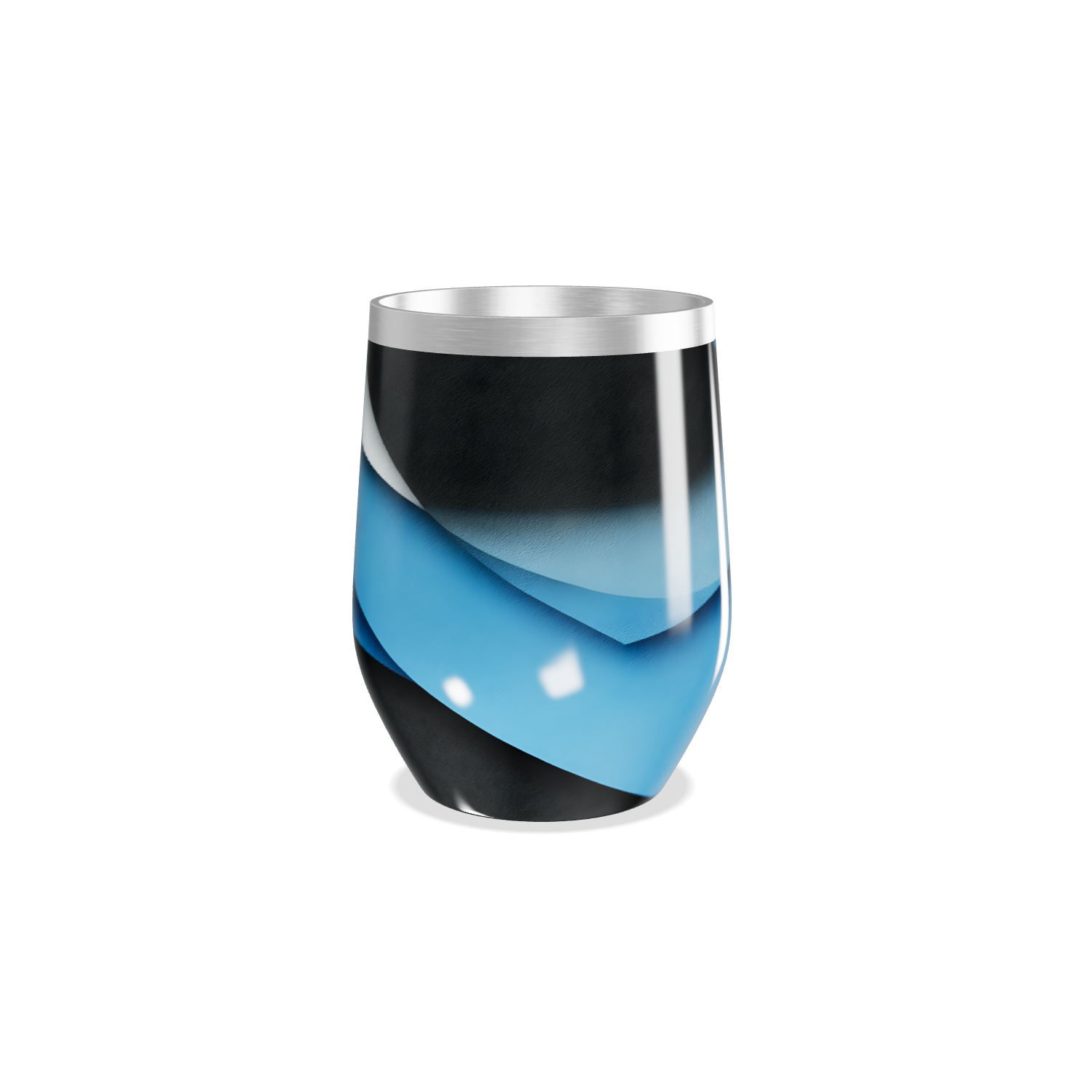 Copo Térmico Slim - Aço Inox Azul e Preto