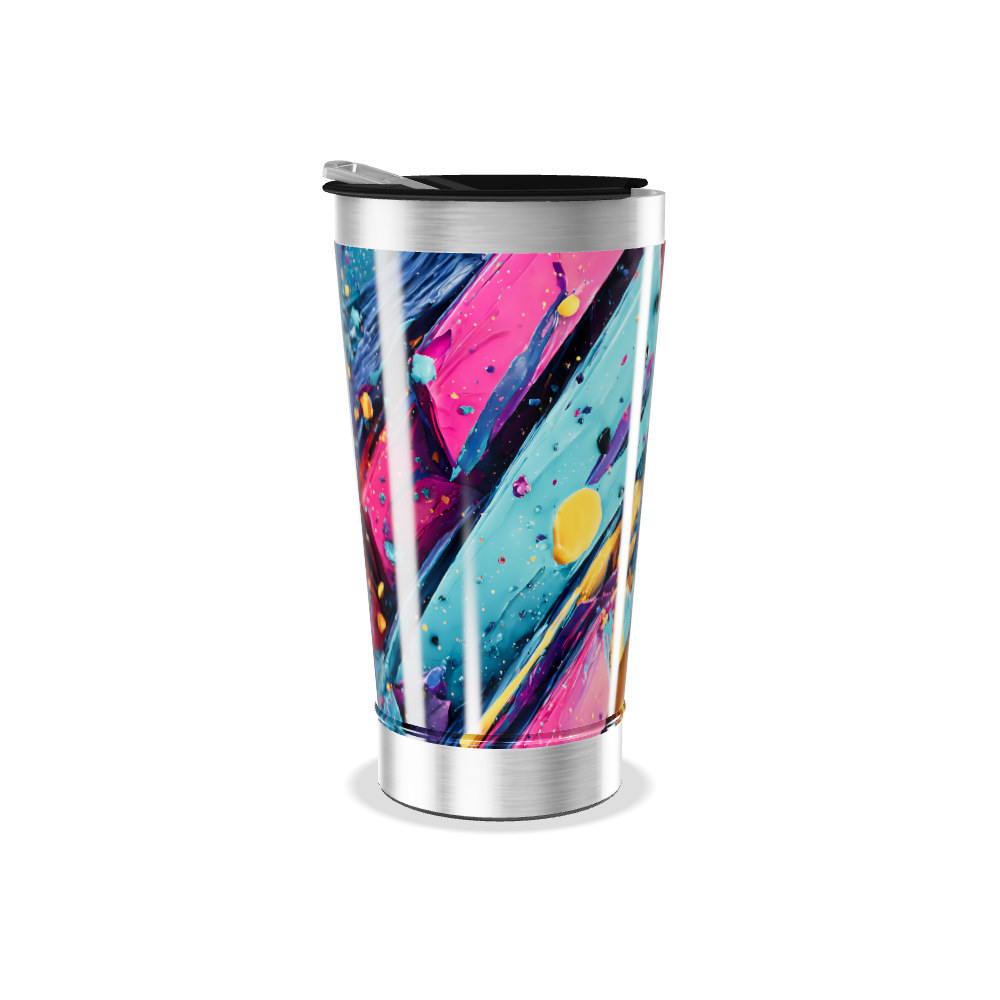 Copo Térmico - Design Abstrato Colorido