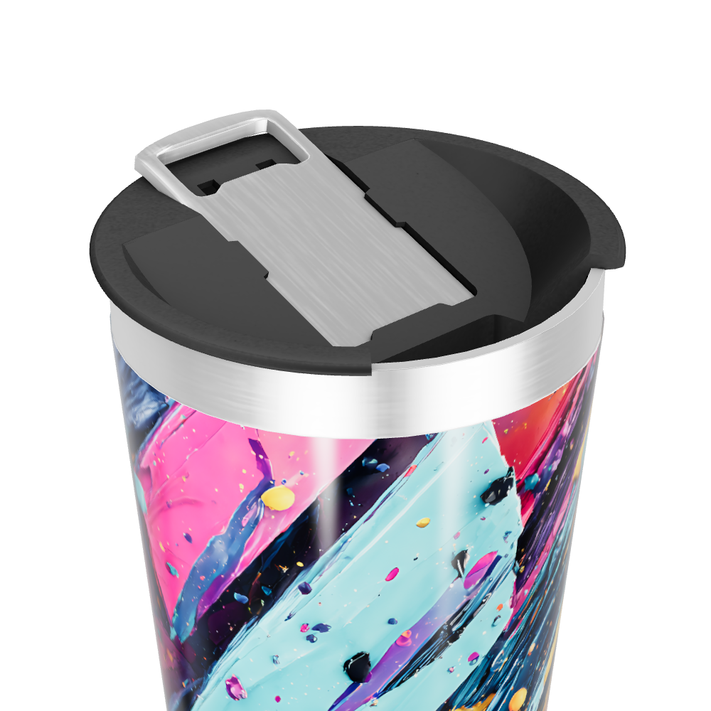 Copo Térmico - Design Abstrato Colorido