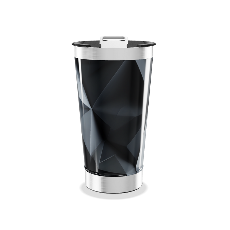 Copo Térmico - Preto Geométrico Aço