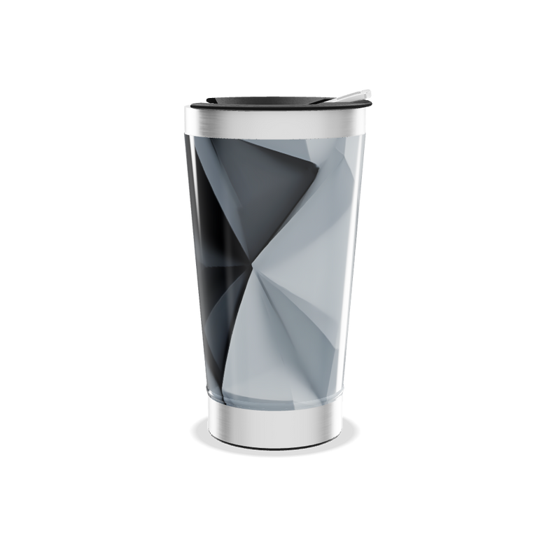 Copo Térmico - Preto Geométrico Aço