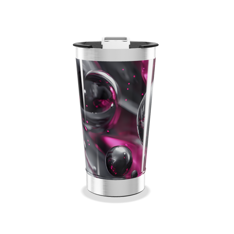 Copo Térmico - Estampa Bolhas Roxas