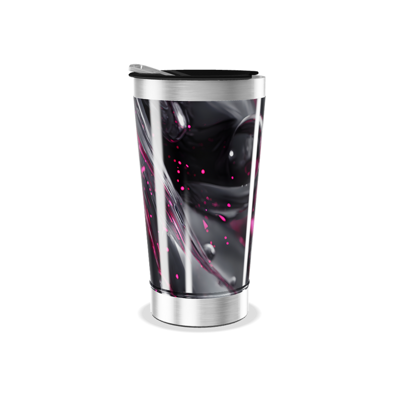 Copo Térmico - Estampa Bolhas Roxas