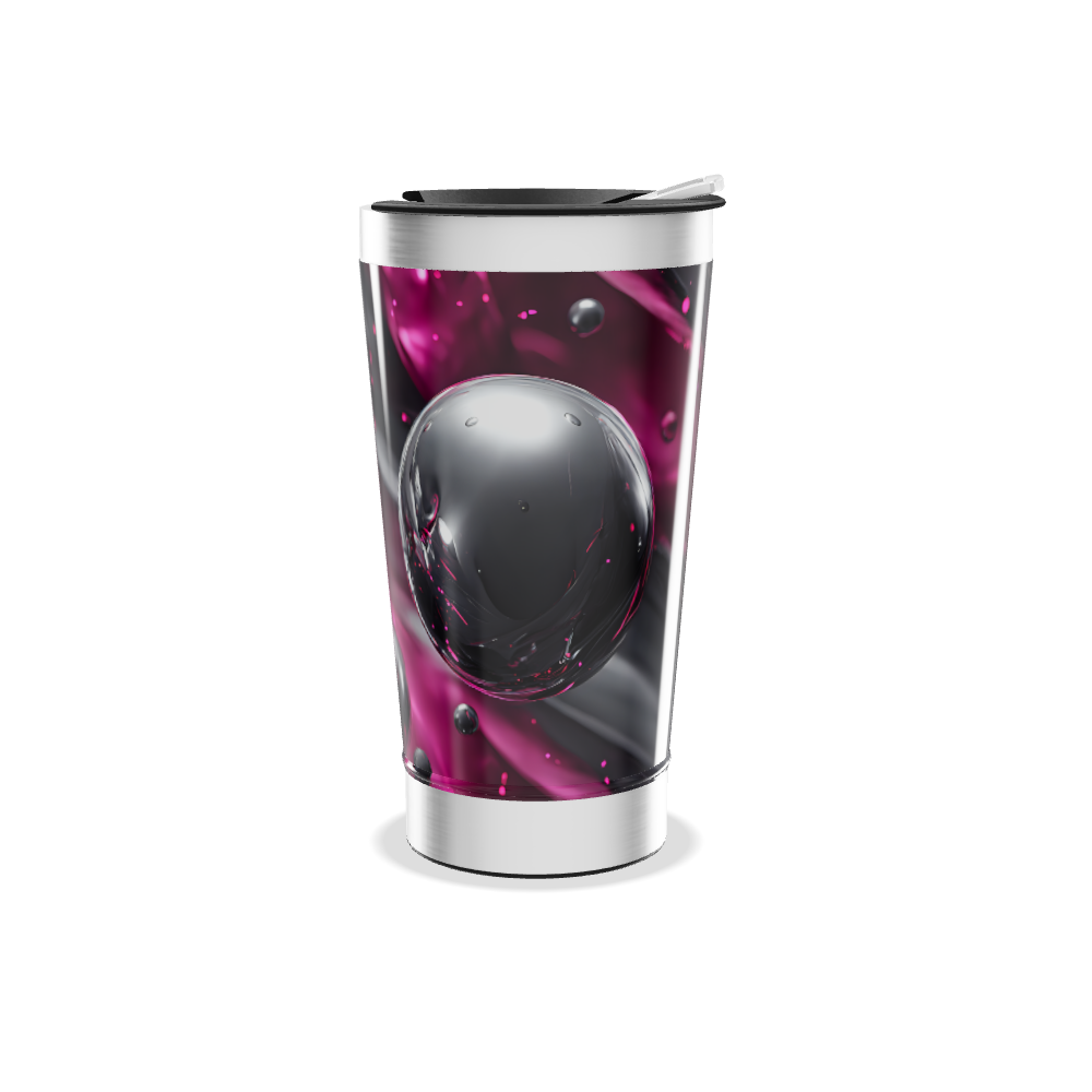 Copo Térmico - Estampa Bolhas Roxas