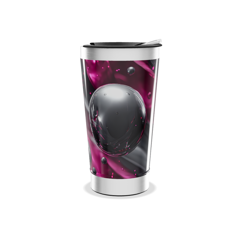 Copo Térmico - Estampa Bolhas Roxas