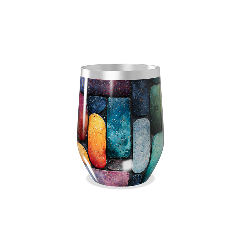 Copo Térmico Slim - Estampa Multicolorida Aço