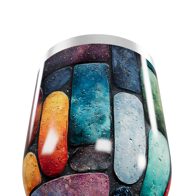 Copo Térmico Slim - Estampa Multicolorida Aço