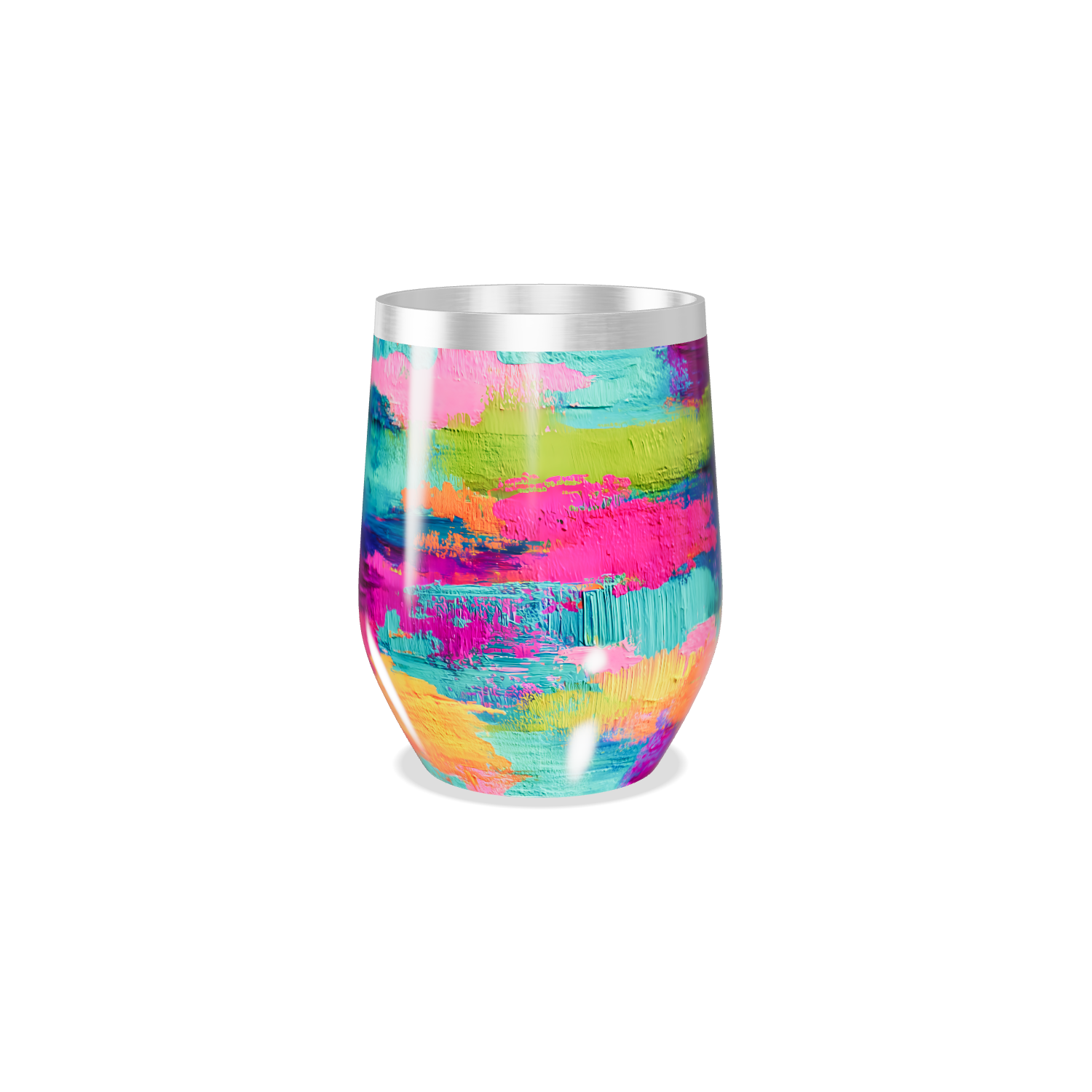 Copo Térmico Slim - Colorido Aquarela Inox