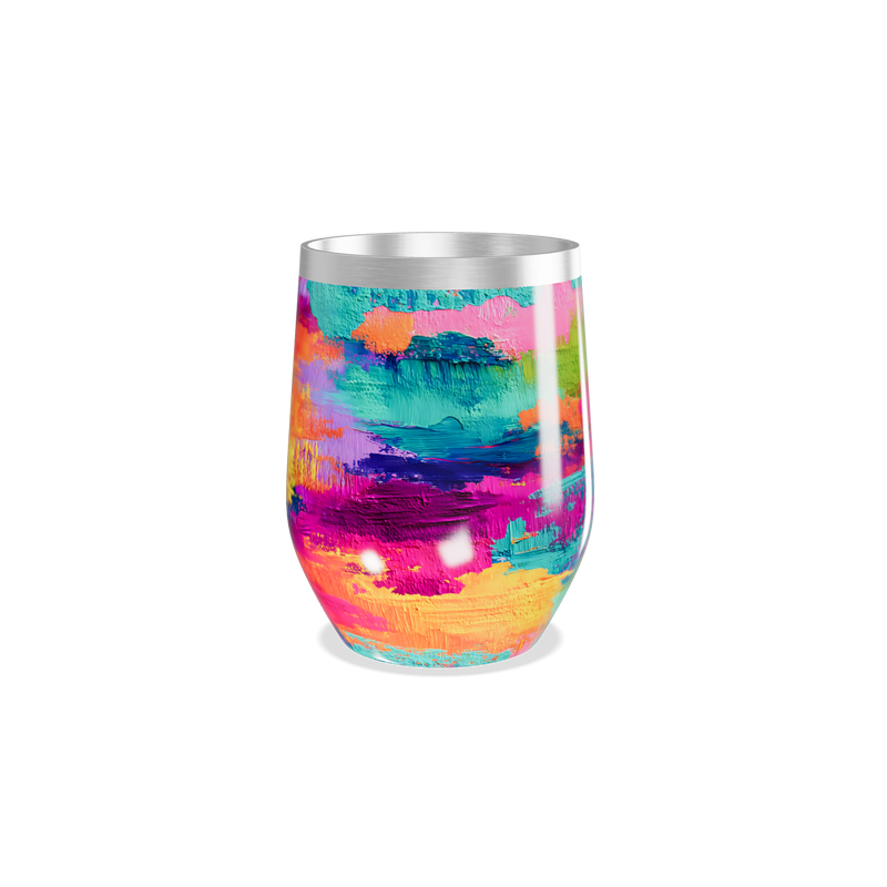 Copo Térmico Slim - Colorido Aquarela Inox