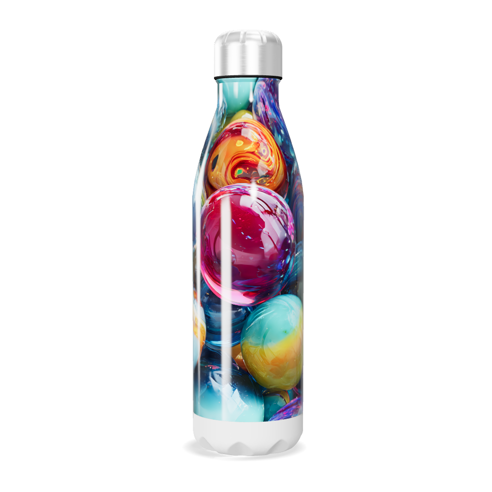 Garrafa Inox - Estampa Bolhas Coloridas