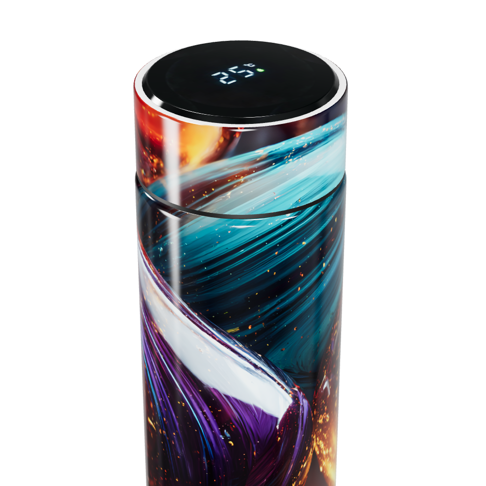 Garrafa Térmica Touch - Estampa Colorida Vidro