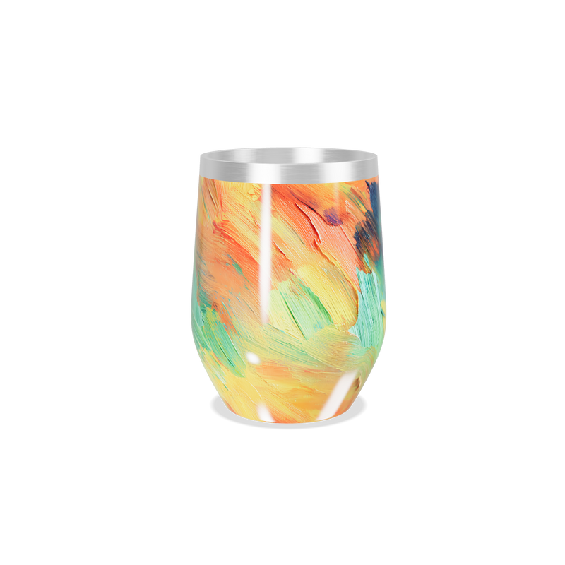 Copo Térmico Slim - Estampa Abstrata Colorida