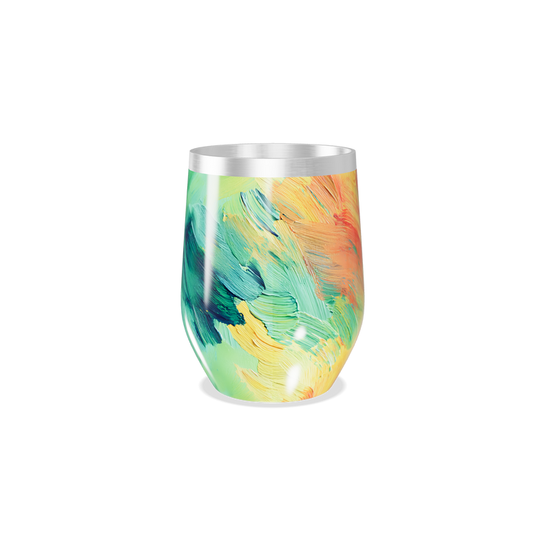 Copo Térmico Slim - Estampa Abstrata Colorida