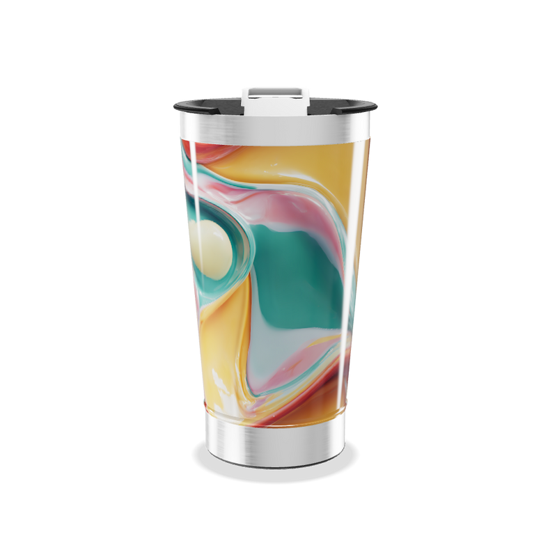 Copo Térmico - Estampa Abstrata Colorida
