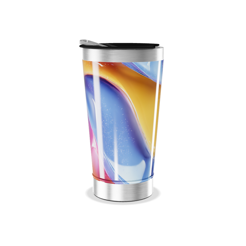 Copo Térmico - Estampa Colorida Abstrata