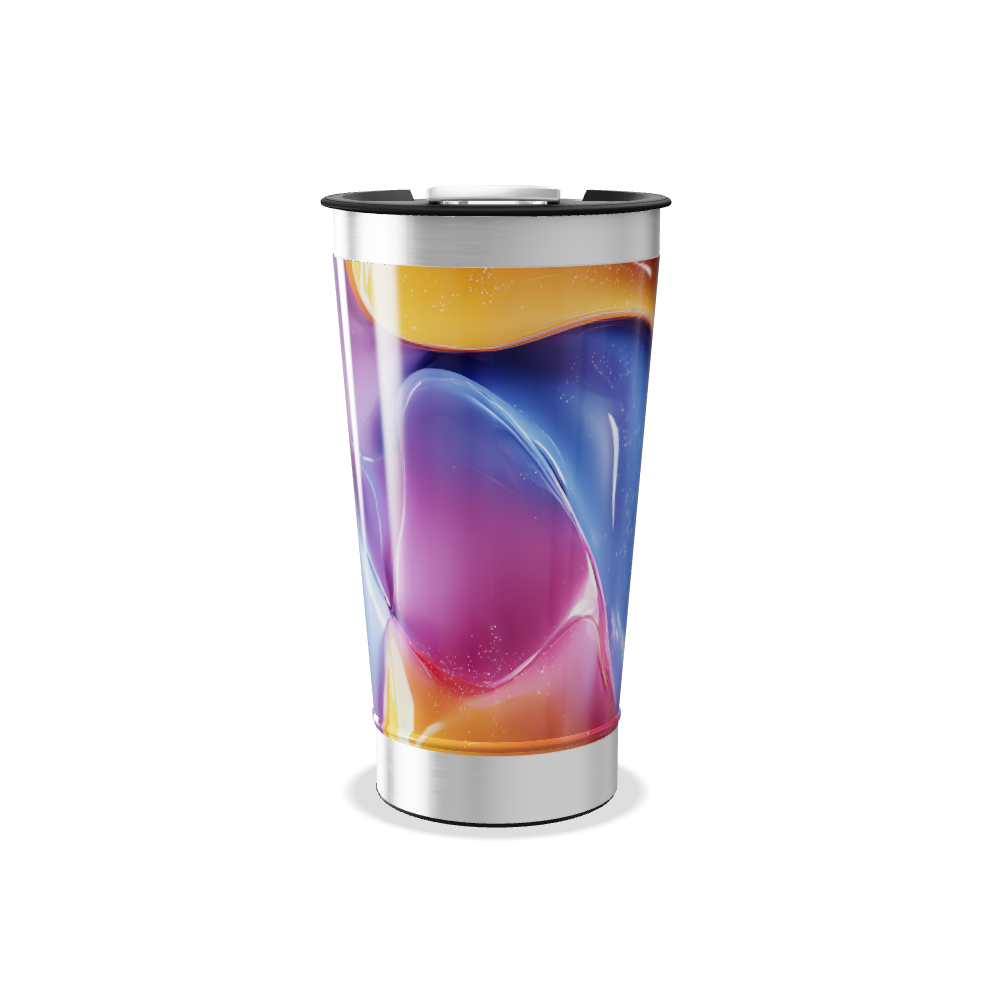 Copo Térmico - Estampa Colorida Abstrata