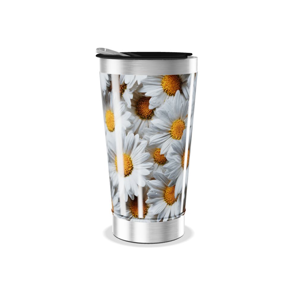 Copo Térmico - Flores Margarida Inox