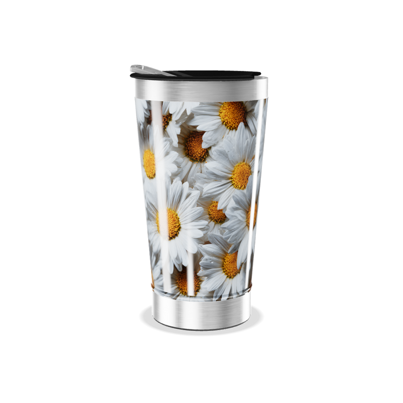Copo Térmico - Flores Margarida Inox