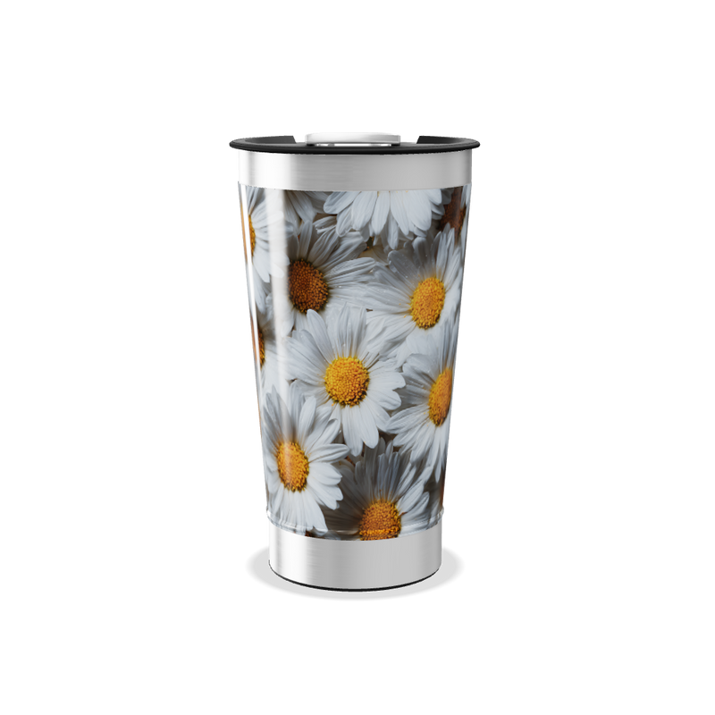 Copo Térmico - Flores Margarida Inox