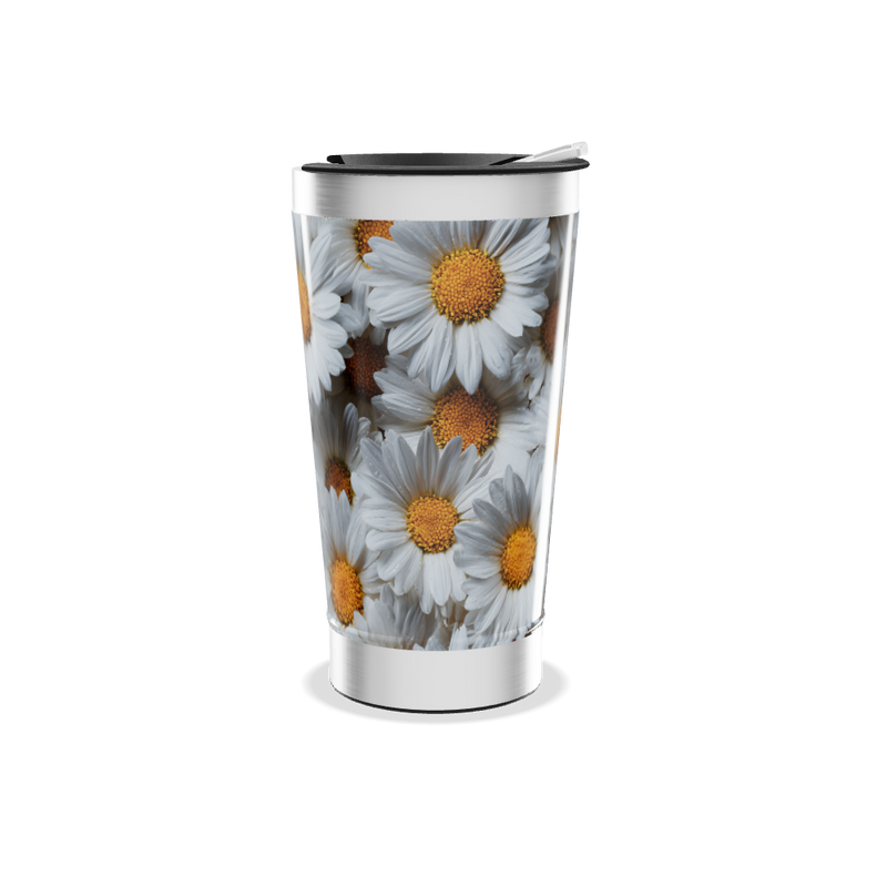 Copo Térmico - Flores Margarida Inox