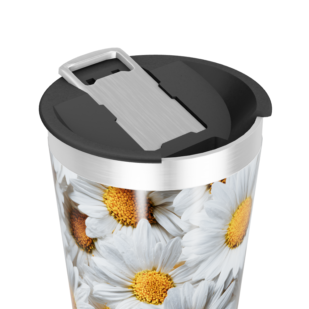 Copo Térmico - Flores Margarida Inox
