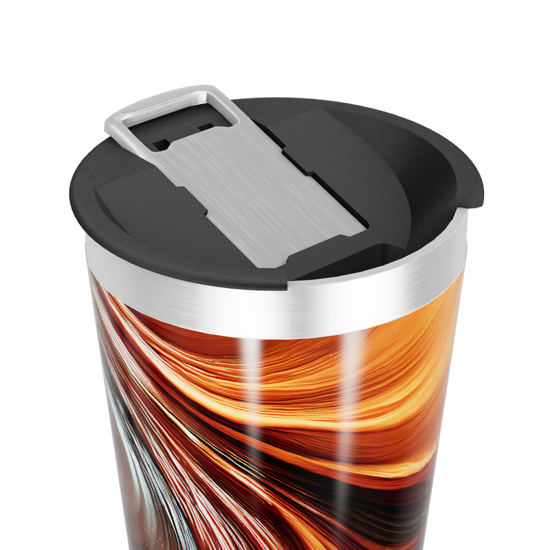 Copo Térmico - Estampa Marrom Abstrata