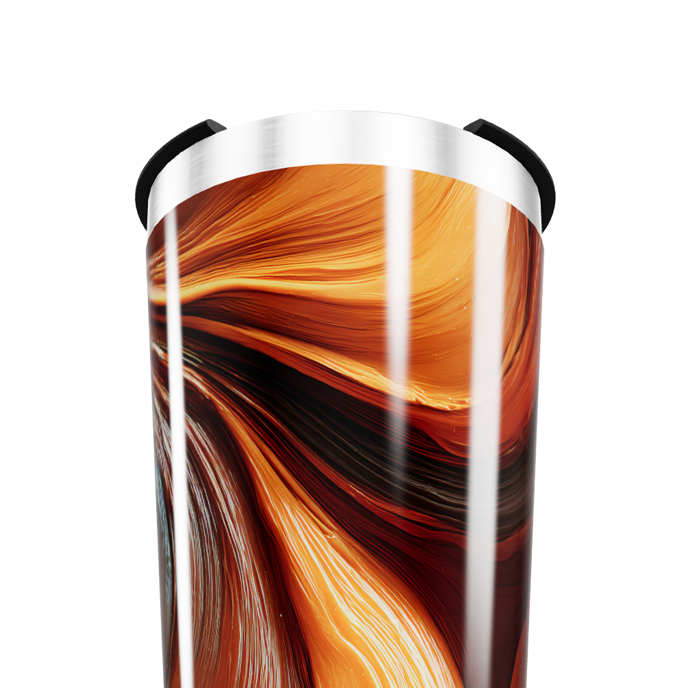 Copo Térmico - Estampa Marrom Abstrata