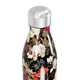 Garrafa Inox Floral preta e vermelha