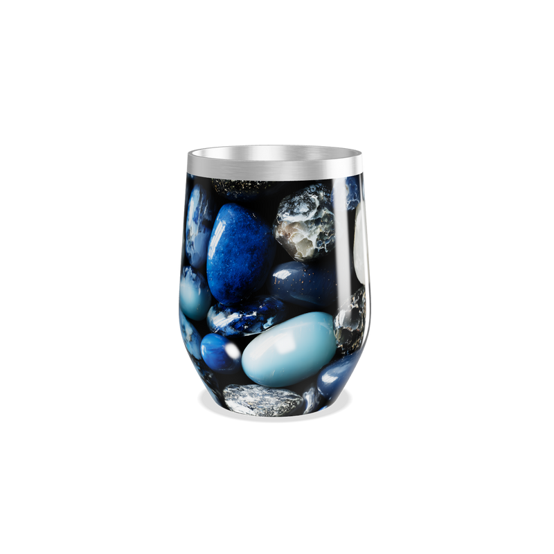 Copo Térmico Slim - Pedras Azuis Inox