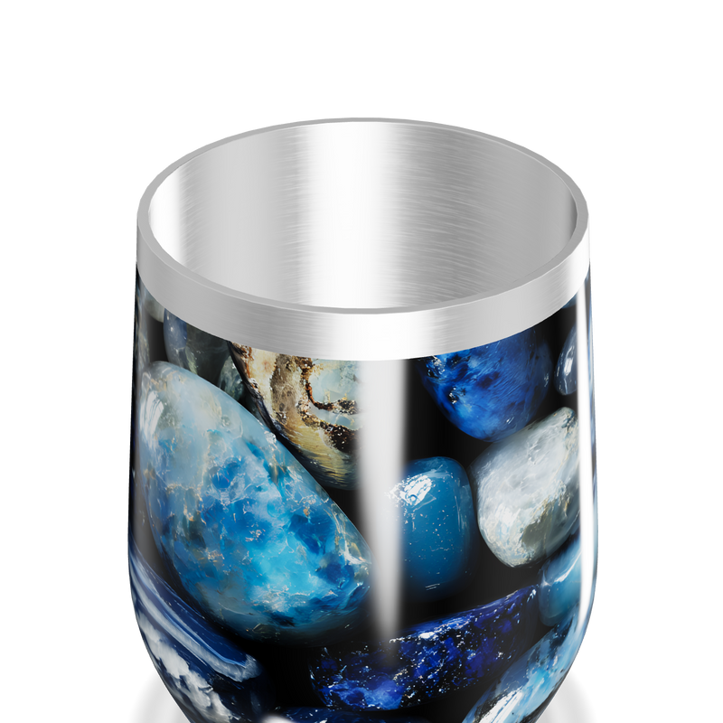Copo Térmico Slim - Pedras Azuis Inox