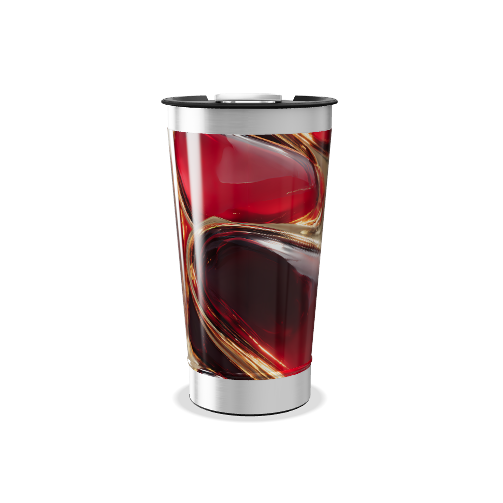 Copo Térmico - Vermelho Marmorizado Inox