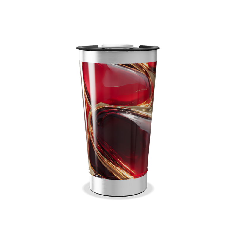 Copo Térmico - Vermelho Marmorizado Inox