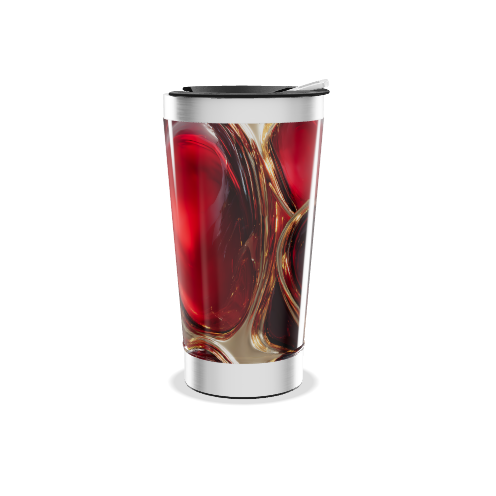 Copo Térmico - Vermelho Marmorizado Inox