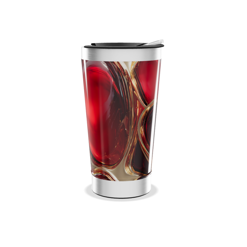 Copo Térmico - Vermelho Marmorizado Inox