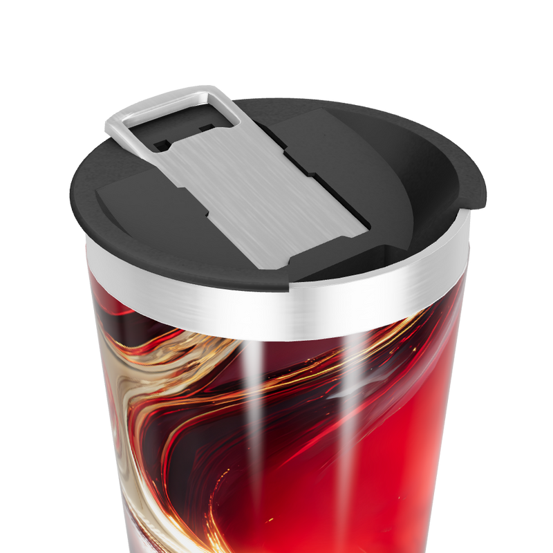 Copo Térmico - Vermelho Marmorizado Inox