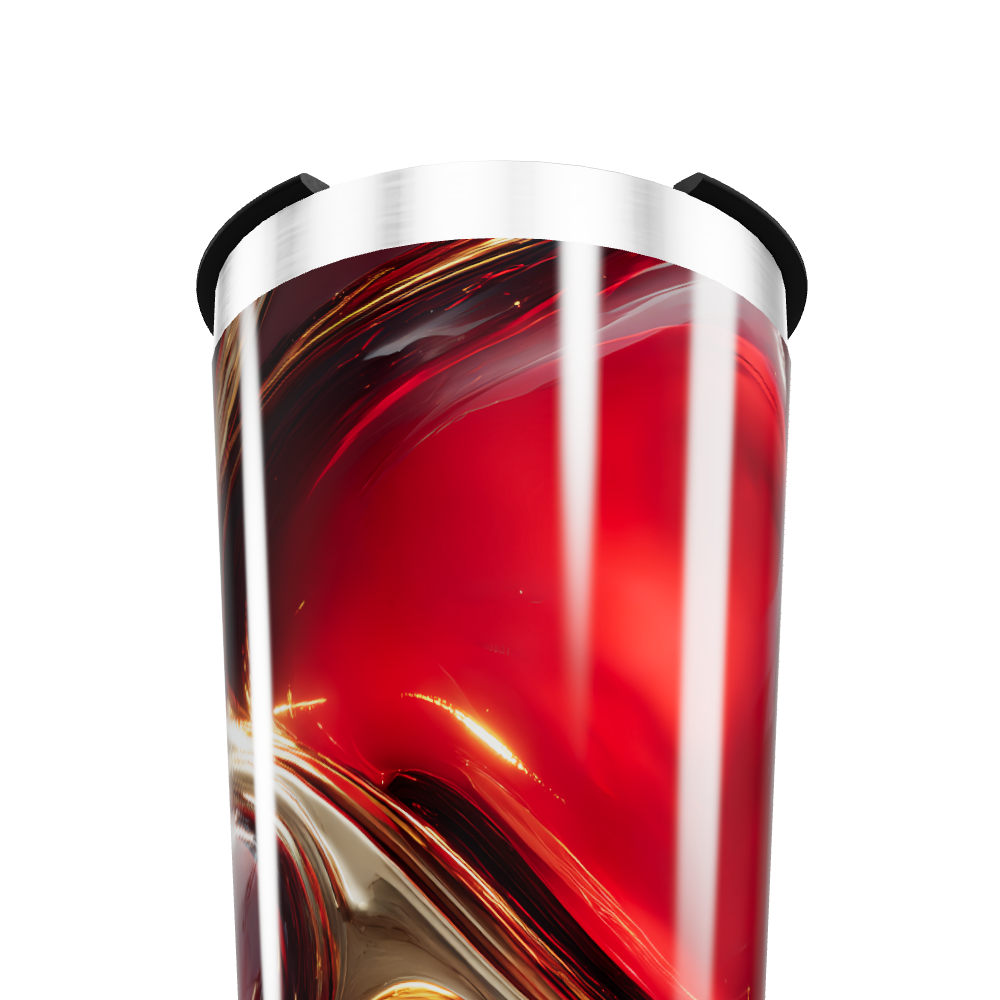 Copo Térmico - Vermelho Marmorizado Inox